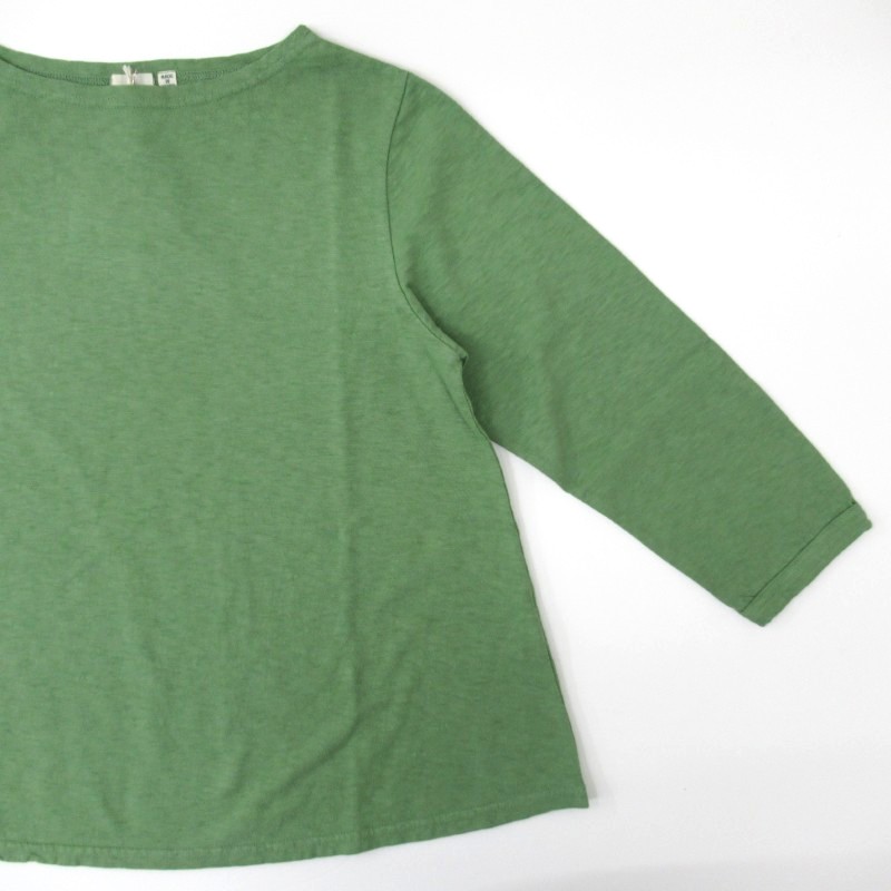 DAYS Aラインボートネック7分袖Tシャツ  ジェイドGR874/43078 【日本製】